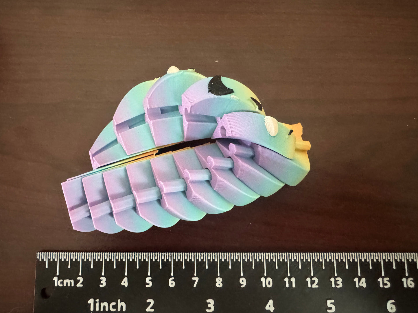 Articulated Flexi Spiral Dumpling 3D printed fidget product photo