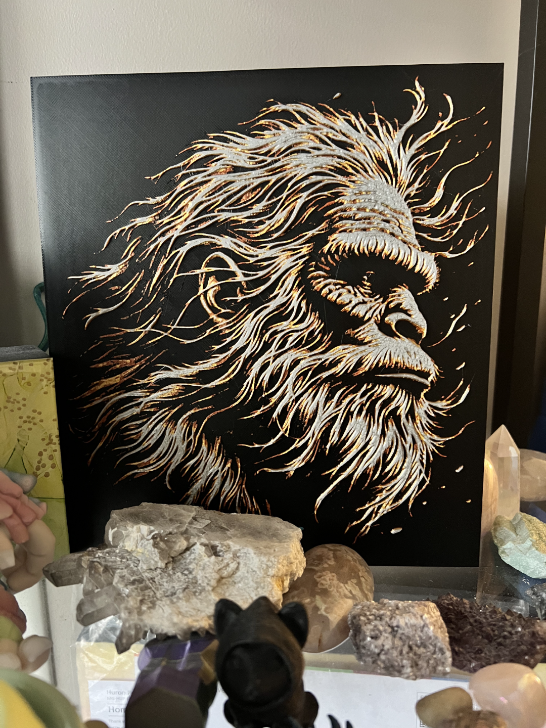 Wild and Untamed Sasquatch 3D printed HueForge wall art